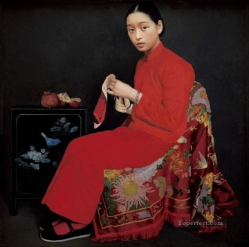 中国 Painting - 晩秋のWYD中国の女の子